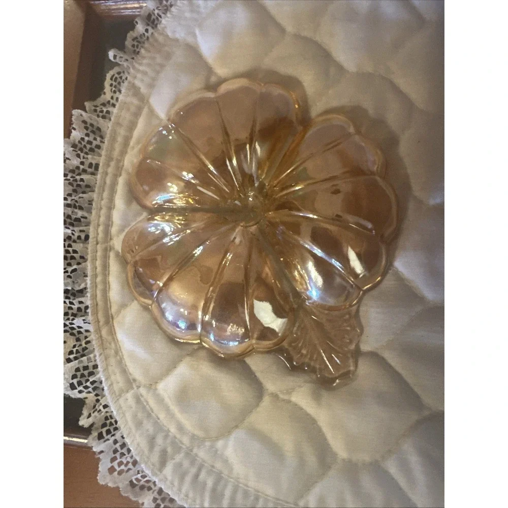 Vintage Indiana carnival glass bowl And Candy Or Relish‎ Dish
